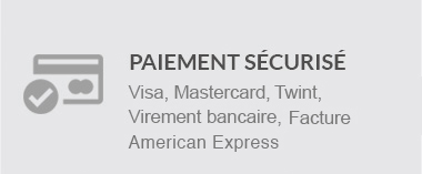 Paiement sécurisé par carte de crédit ou paypal