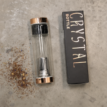 Bouteille en cristal avec infuseur à thé - Améthyste