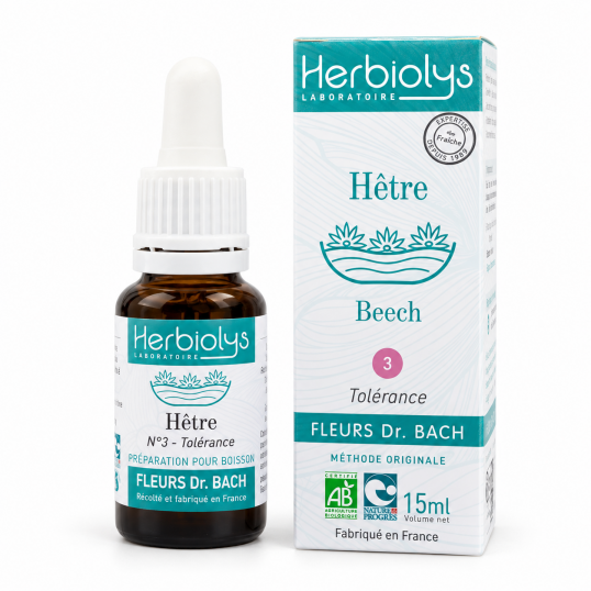 Beech - H&ecirc;tre n&deg;3 - Fleur de Bach Bio - 15 ml