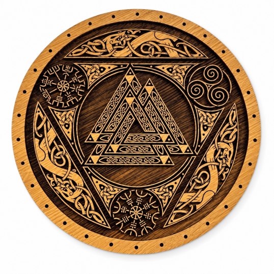 Magnifique coffret de runes Valknut