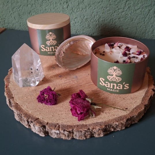 Bougie Aphrodite - Bougie artisanale rituelle - F&eacute;minit&eacute; et passion