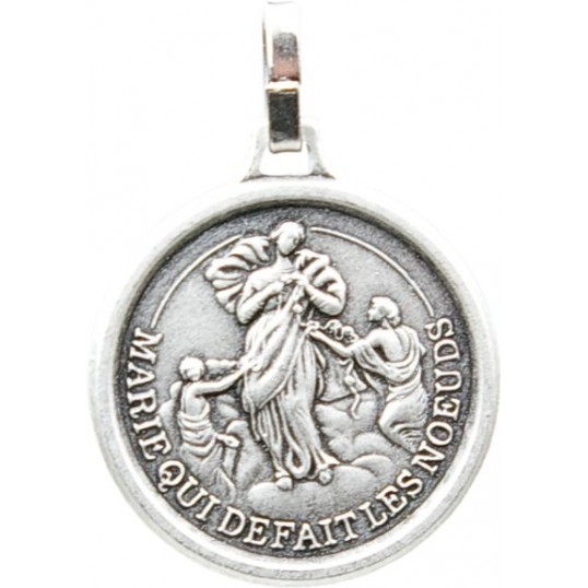 Médaille argentée de Marie qui défait les noeuds