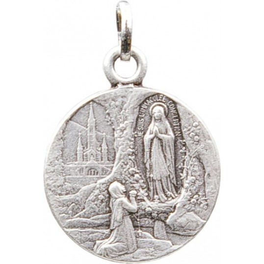 Médaille argentée de Notre Dame de Lourdes