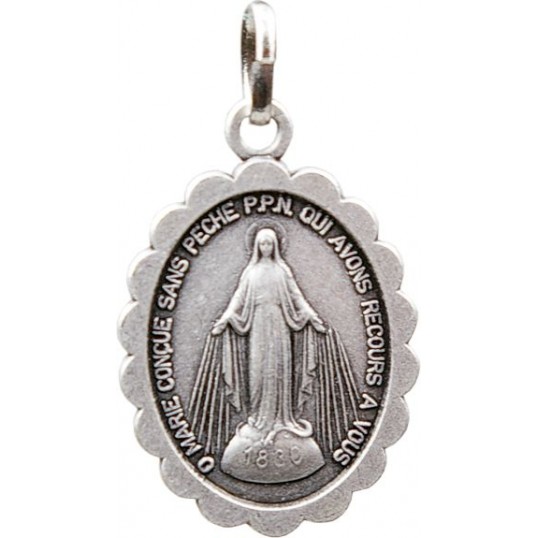 Médaille argentée de Notre Dame des Miracles
