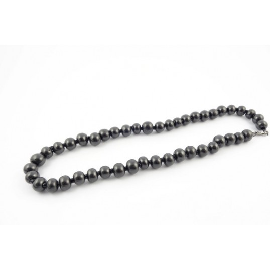 Shungite - Collier perles "cubes" et perles noires
