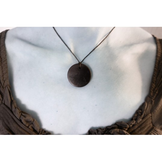 Shungite - Pendentif rond 3cm épais