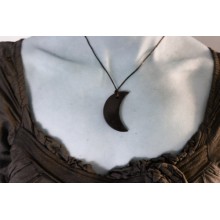 Shungite - Pendentif croissant de lune