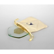 Fleur de vie - plaque énergisante or - 9cm