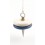 Pendule double-disque blanc et bleu