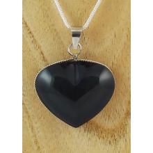 Pendentif - Coeur en obsidienne oeil céleste