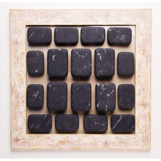 Shungite - set de 18 pièces pour massages aux pierres chaudes