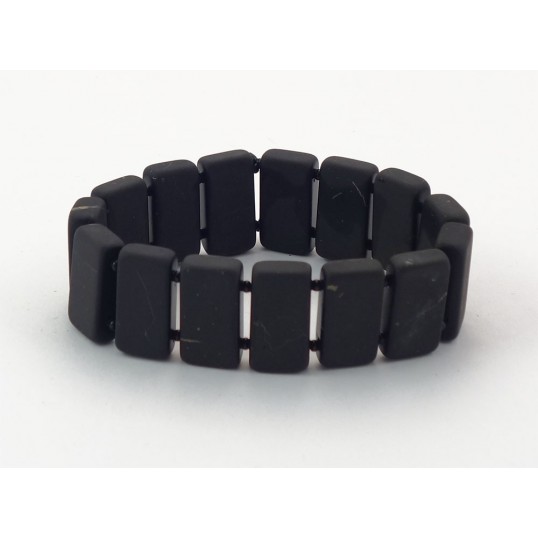 Shungite - bracelet "rectangle" non poli