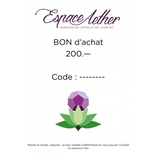 Bon cadeau de CHF 200.--