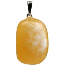 Pendentif en calcite orange