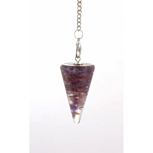 Pendule orgonite violet