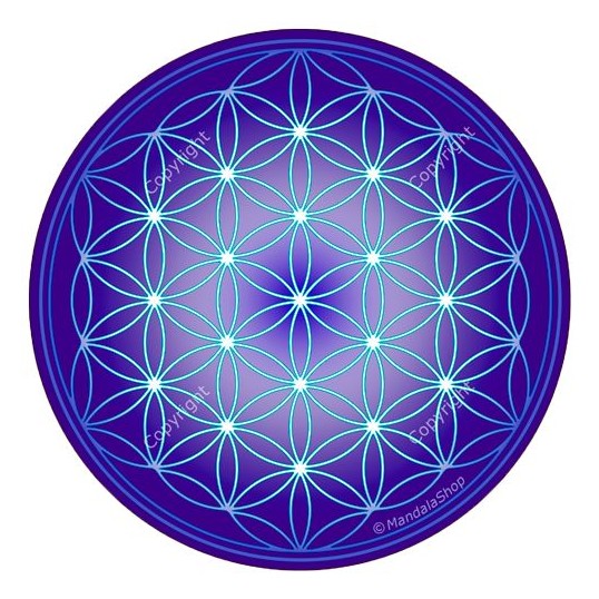 Disque harmonisant - Fleur de vie - Indigo