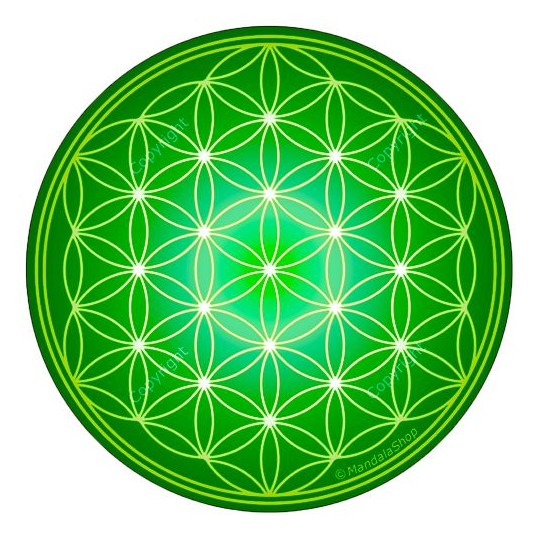 Disque harmonisant - Fleur de vie - vert