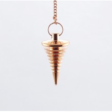 Pendule anneaux en pointe - cuivre