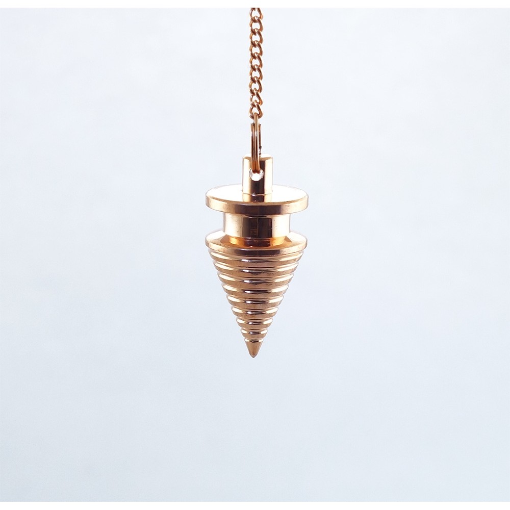 Lot De 6 Pendules En Cuivre Pour Divination Et Radiesthésie - Accessoires Spirituels - Couleur Cuivre - Usage Personnel Ou Rituel - 5