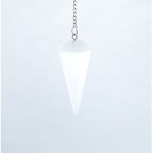 Pendule pointe hexagonale - Sélénite