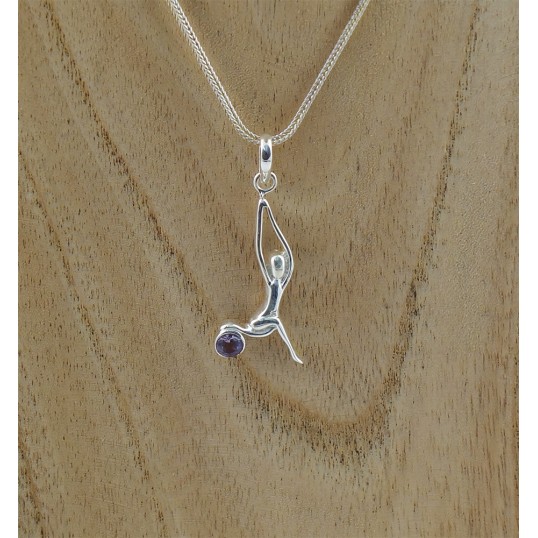 Pendentif yoga - demi-lune