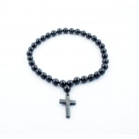 Shungite - Collier rosaire chrétien