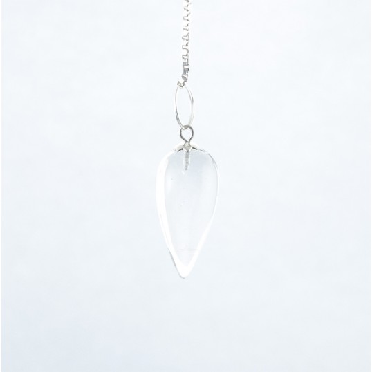 Pendule goutte cristal de roche
