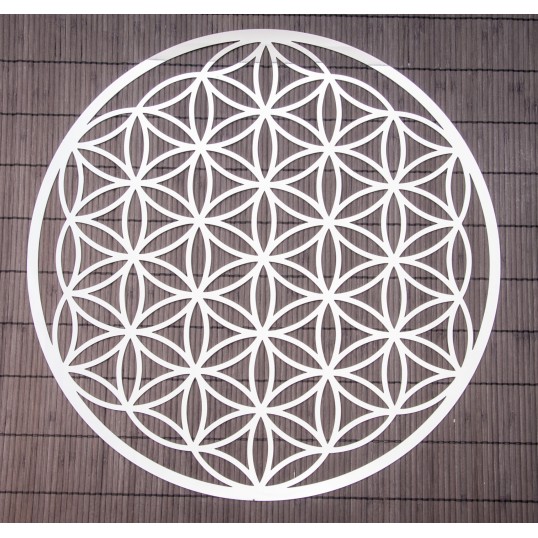 Fleur de vie - acier inoxydable - 44 cm