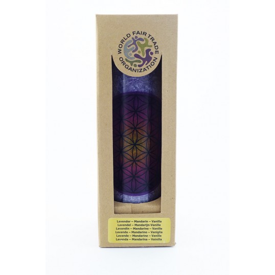 Bougie Yogi & Yogini - fleur de vie violette