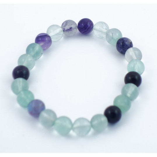 Bracelet perles 8mm - fluorite