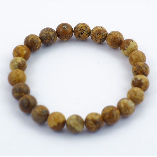 Bracelet perles 8mm - jaspe paysage
