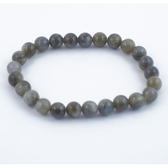 Bracelet perles 8mm - labradorite claire