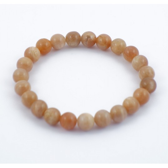 Bracelet perles 8mm - pierre de Soleil