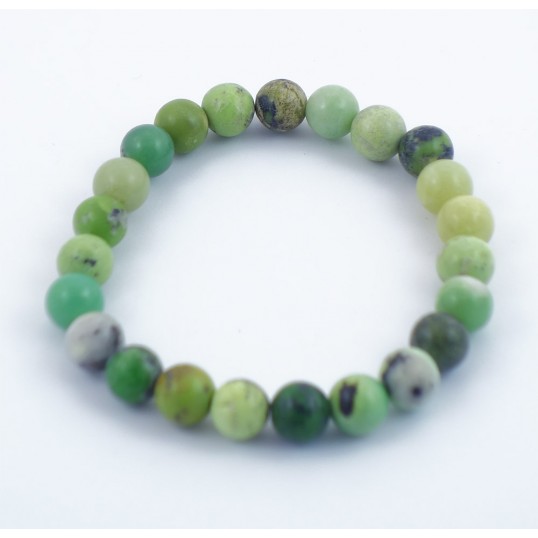 Bracelet perles 8mm - chrysoprase