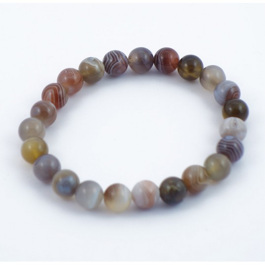 Bracelet perles 8mm - agate bostswana