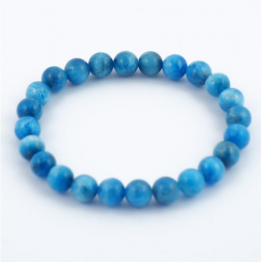 Bracelet perles 8mm - apatite bleue