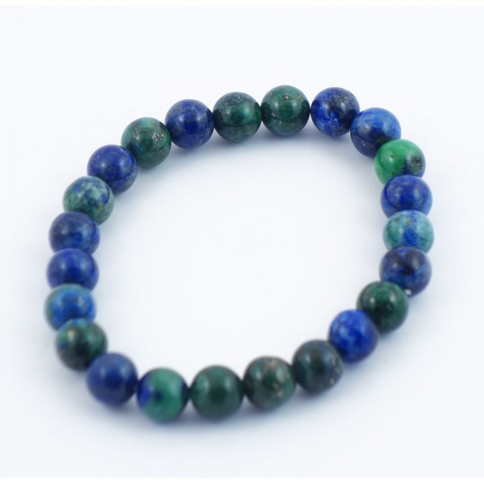 Bracelet perles 8mm - azurite