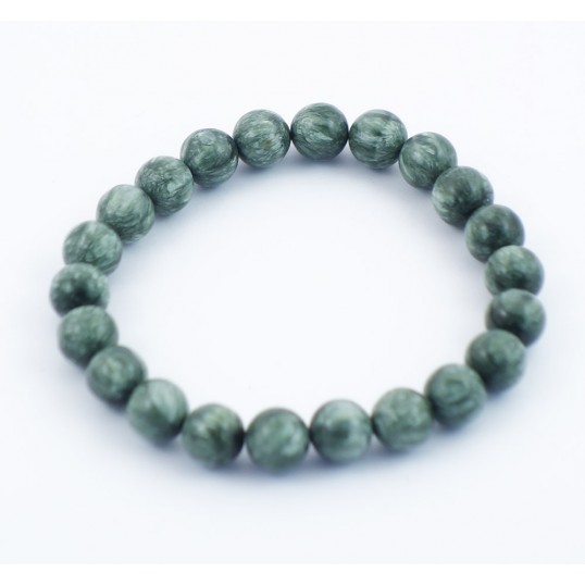 Bracelet perles 8mm - séraphinite