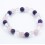 Bracelet perles 8mm - clarté et coeur 3 pierres