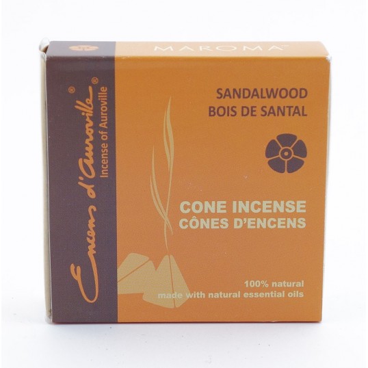 Encens cônes Auroville - Bois de santal