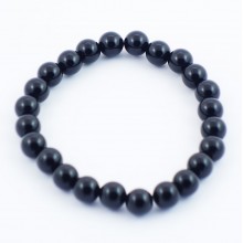Bracelet perles 8mm - obsidienne noire