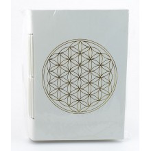 Livre d'écriture - Fleur de vie blanc