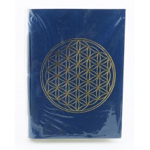 Livre d'écriture - Fleur de vie bleu