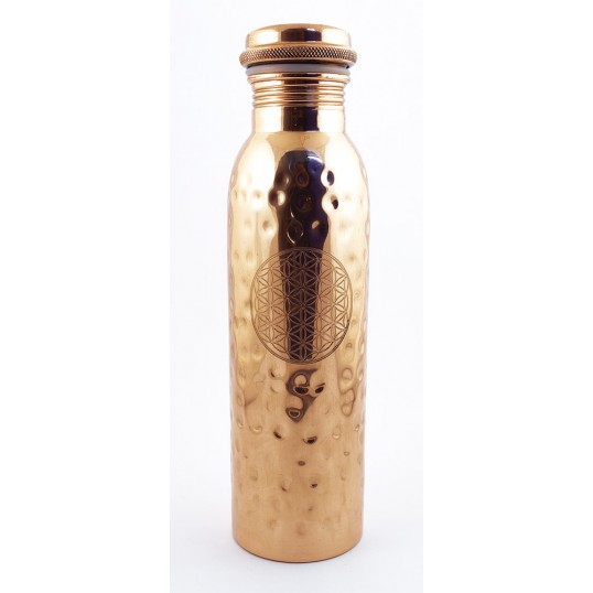 Bouteille cuivre fleur de vie 0.65l
