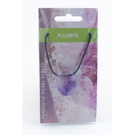 Pendentif pierre percée - fluorite