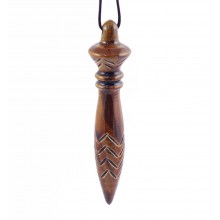 Pendule de Thot en céramique brun marbré