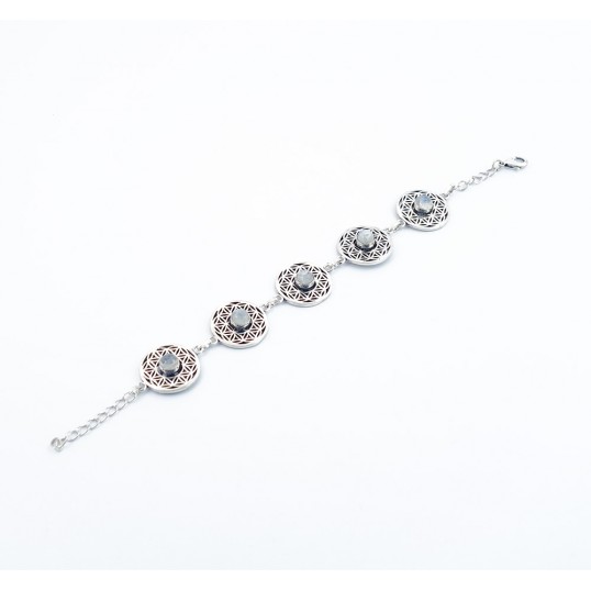 Bracelet fleur de vie - pierre de lune