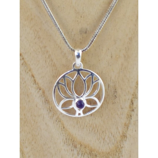 Pendentif - Lotus améthyste