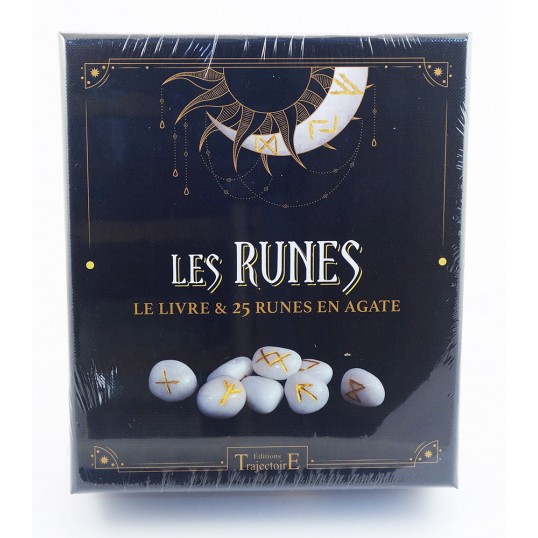 Les Runes - Le livre & 25 runes en agate