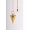 Pendule rainuré doré